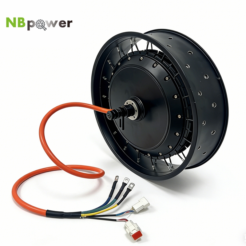 72V 8000W Brushless Hub Motor - NBpower/QS 273 40H 48-96v rated 72V