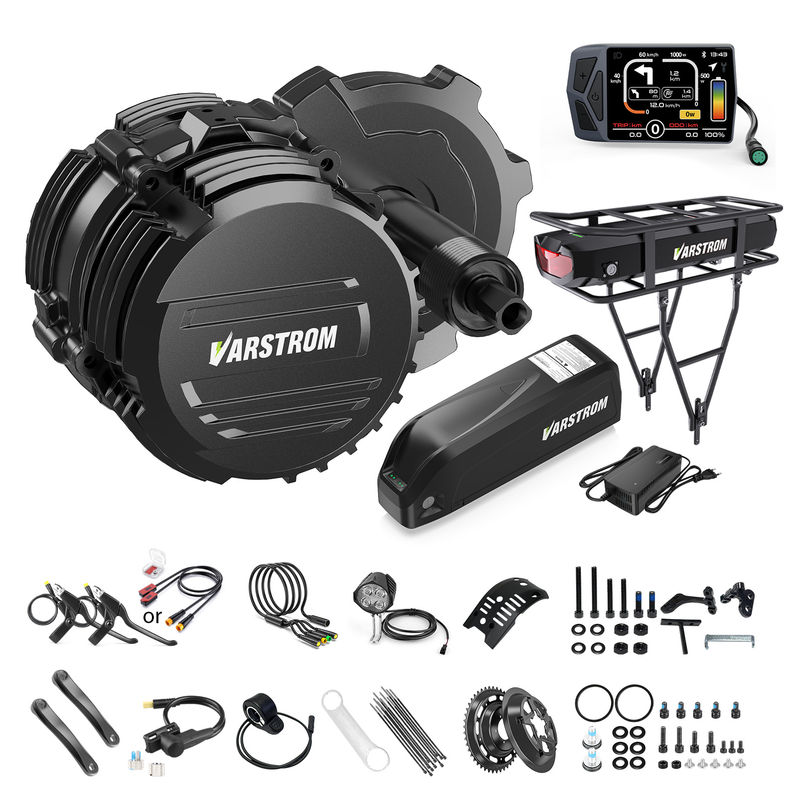 Side Hung Mid Drive Motor Kit - [US STOCK] Varstrom 48V500W 750W Mid