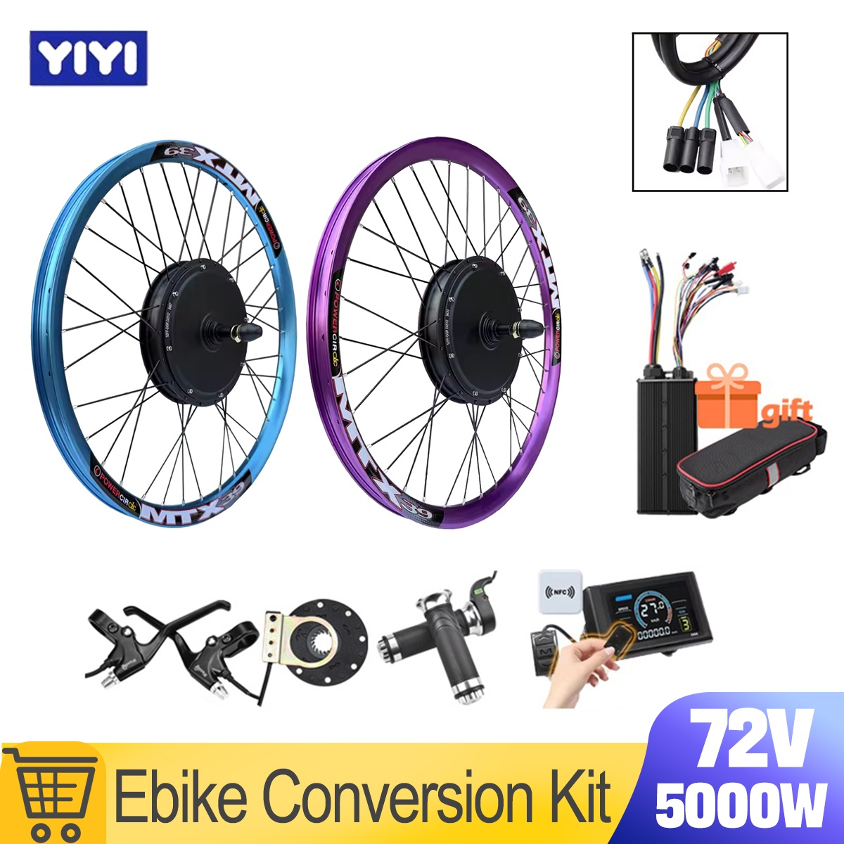 New MTX39 72V 5000W EBike Conv - огляд і ціна 5000W Hub Motor Kit 72V