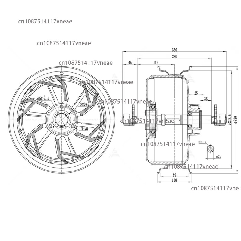 Motor 12000W 12x3.5inch QS260  - огляд і ціна 12000W Electric Motorcycle Hub Motor