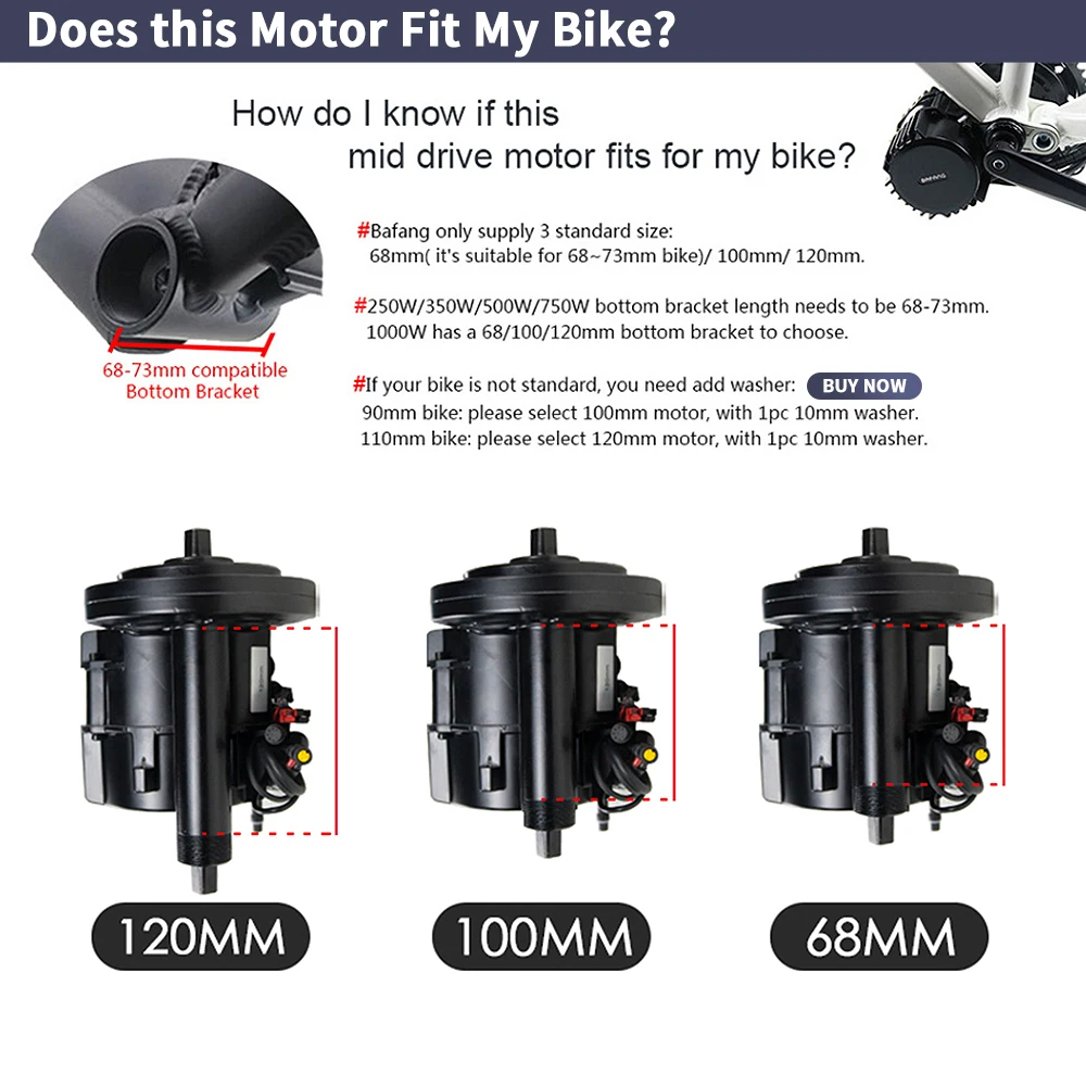 Bafang BBSHD 1000W 52V 48V 68m - огляд і ціна Side Hung Mid Drive Motor Kit
