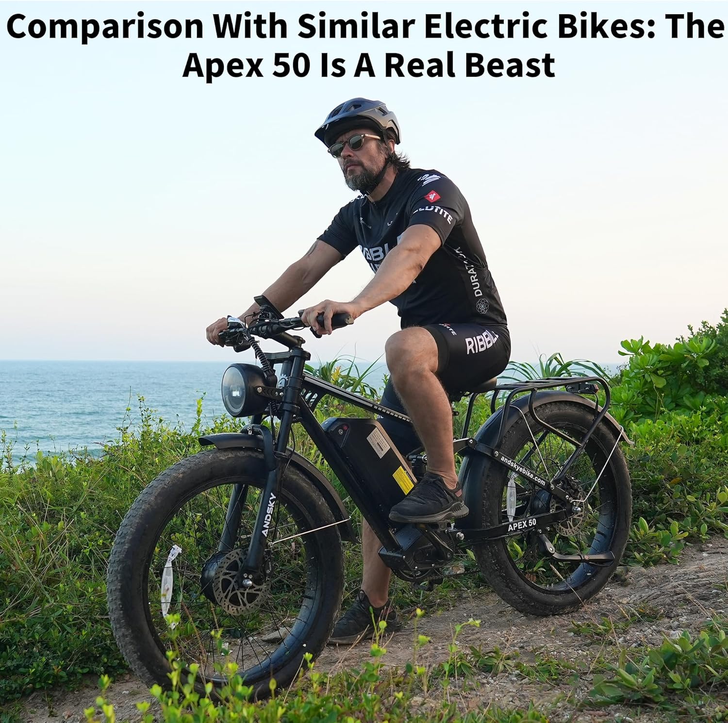 ANDSKY Apex50 AWD Electric Bik - огляд і ціна 48V 1500W Rear Hub Motor With Battery